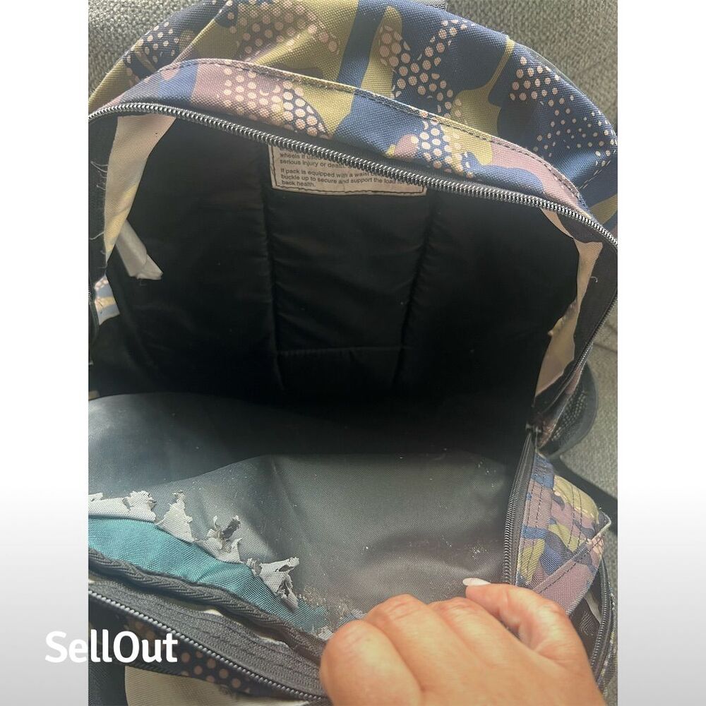 L.L. Bean Camouflage Backpack with Reflective Stripe Unisex - Picture 5 of 5